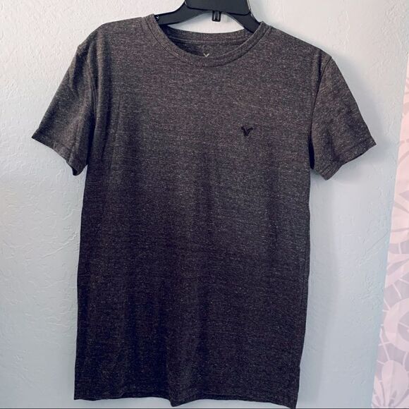 American Eagle Basic Black Crew Neck T-shirt Size Small - Picture 1 of 5
